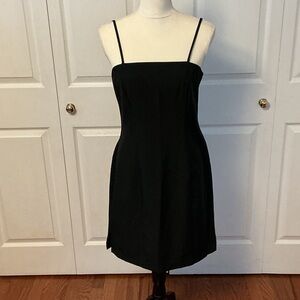Elegant Black Spaghetti Strap Dress